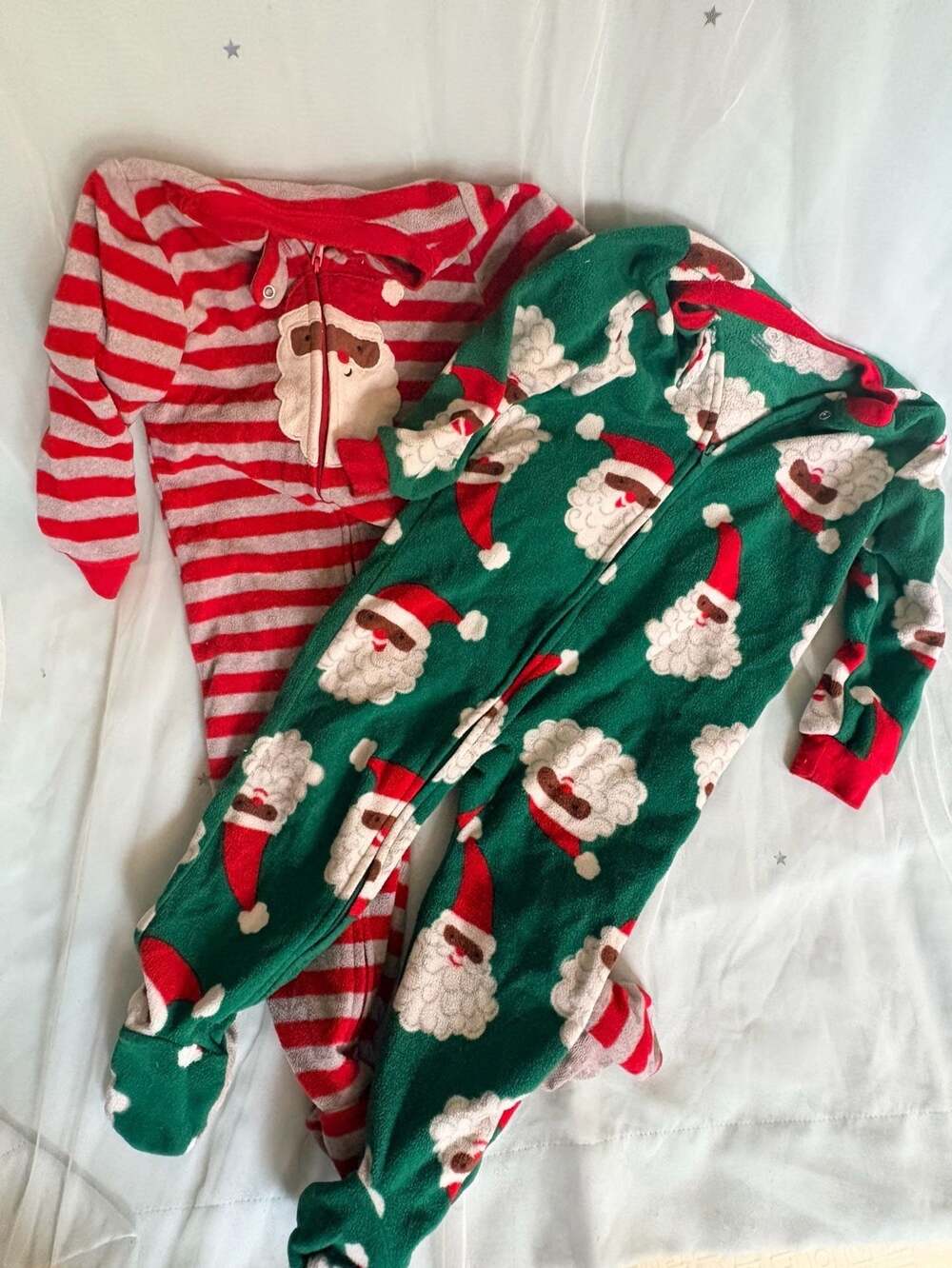 Carter's Just One You Toddler Boys' Santa Fleece Footed Pajamas, Set of 2, Size